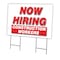 Signmission Now Hiring Construction Workers Yard & Stake outdoor plastic coroplast, C-2436-CONSTRUCTION WORKERS C-2436-DS-CONSTRUCTION WORKERS - alternate 1